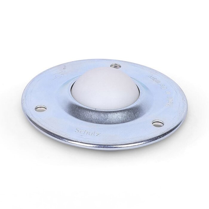 Kugelrolle 40 mm - Stahlblech-Gehäuse und Kunststoffkugel - 110 kg