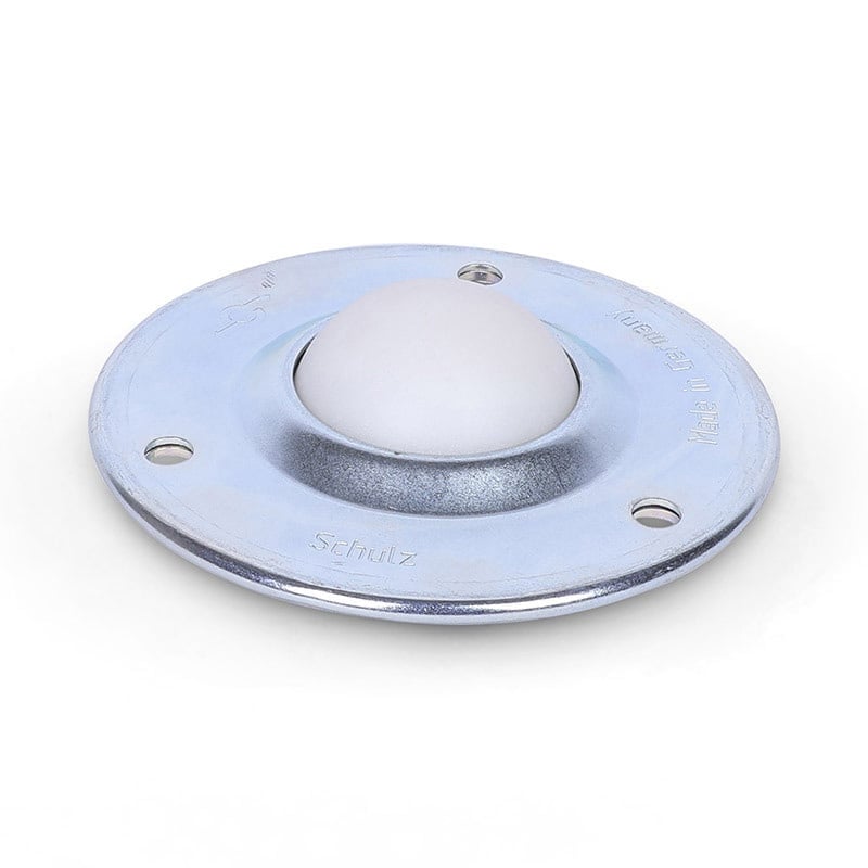 Kugelrolle 40 mm - Stahlblech-Gehäuse und Kunststoffkugel - 110 kg