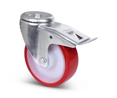 Polyurethan-Lenkrolle mit Bremse 160 mm - 300 kg
