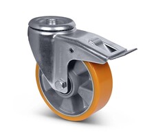 Polyurethan-Lenkrolle mit Bremse 160 mm - 300 kg