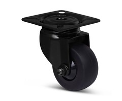 Schwarze Lenkrolle 50 mm - Kugellager - 50 kg