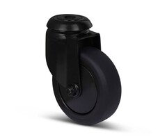 Schwarze Lenkrolle 75 mm - Kugellager - 75 kg