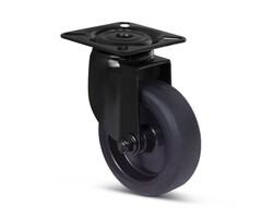 Schwarze Lenkrolle 75 mm - 75 kg