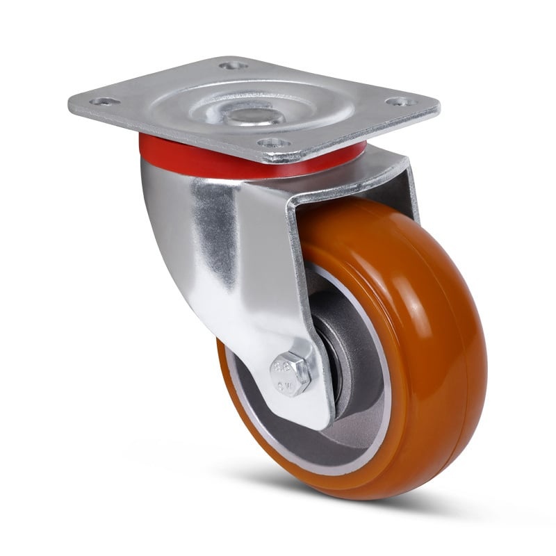 Ballige Polyurethan-Lenkrolle 100 mm - 270 kg