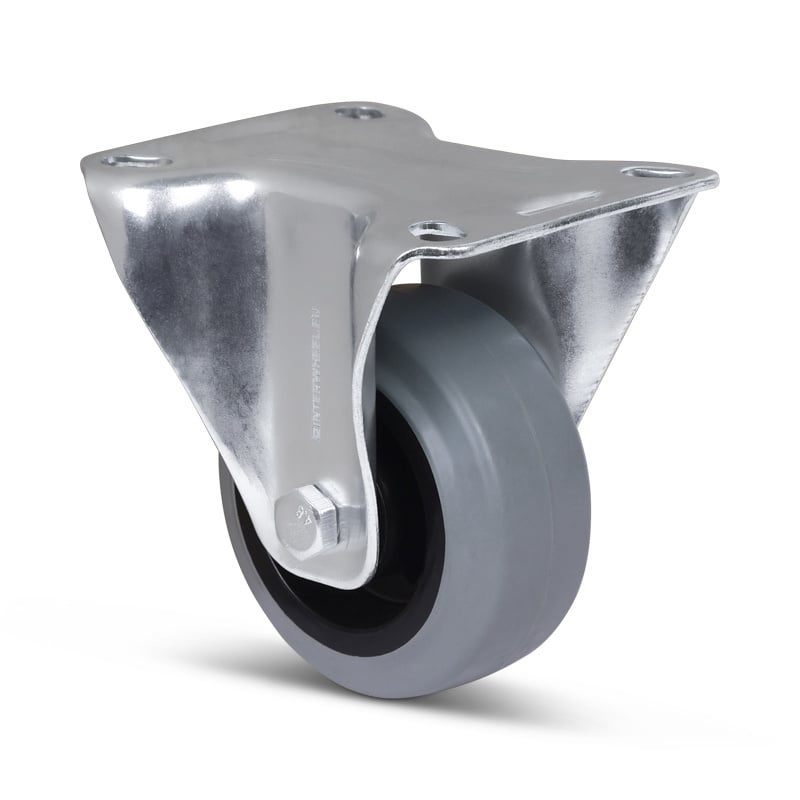 Elastische Gummi-Bockrolle 80 mm - Rollenlager - 110 kg