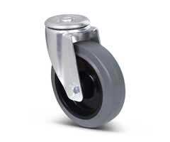 Elastische Gummi-Lenkrolle 125 mm - 220 kg