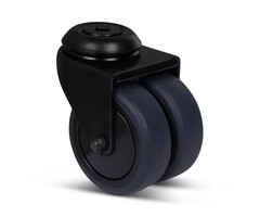 Schwarze Doppelrolle 75 mm - 120 kg