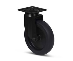 Schwarze Lenkrolle 100 mm - 80 kg