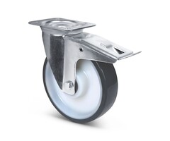 Polyurethan-Lenkrolle mit Bremse 200 mm - 400 kg