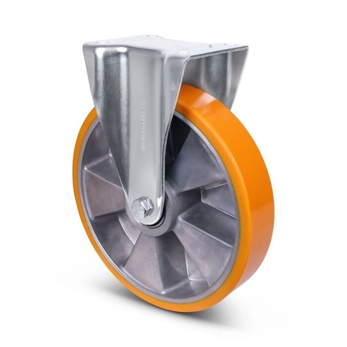 Polyurethan-Schwerlast-Bockrolle 250 mm - Kugellager - 1000 kg