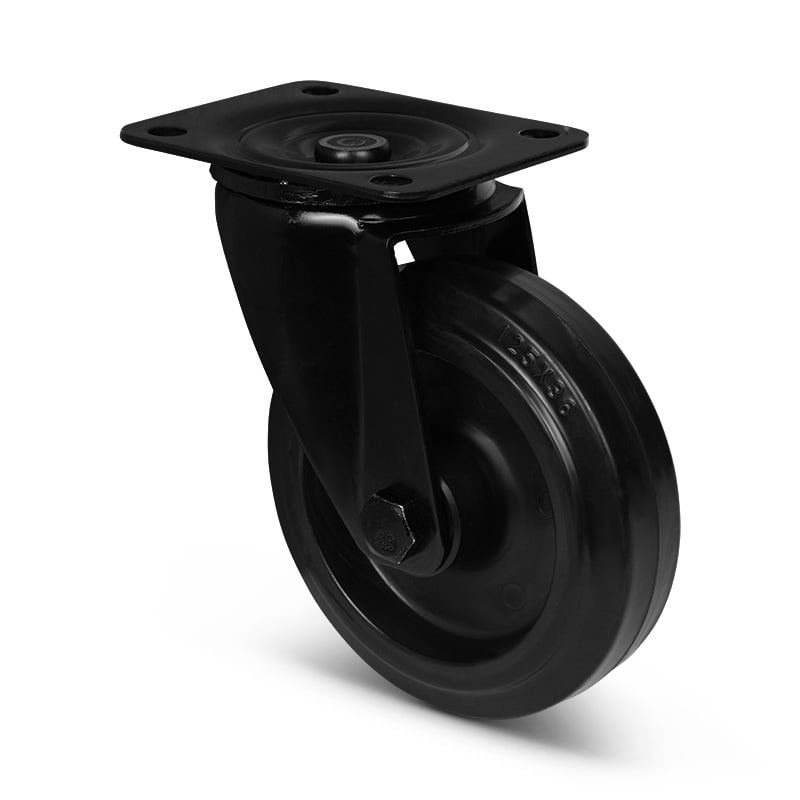 Schwarze Lenkrolle 125 mm - Rollenlager - 200 kg