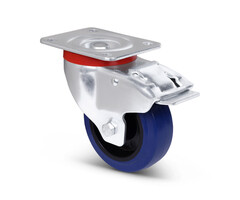 Verstärkte Blue Wheel Lenkrolle mit Bremse 100 mm - 180 kg