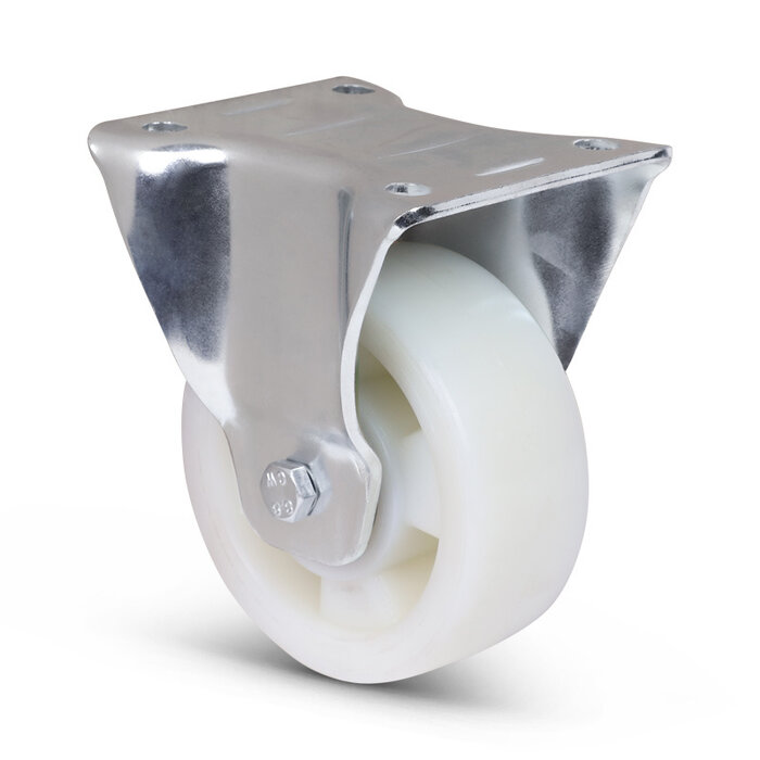 Polyamid-Schwerlast-Bockrolle 100 mm - Kugellager - 300 kg