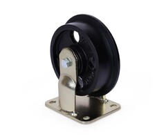 Grauguss-Bockrolle mit Flansch, 150 mm – 1000 kg