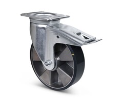 ESD-Polyurethan-Lenkrolle mit Bremse 200 mm - 560 kg