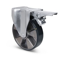 ESD-Polyurethan-Bockrolle mit Bremse 200 mm - 560 kg