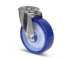 Polyurethan-Lenkrolle 125 mm - Edelstahl - 200 kg