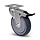 ESD-Gummi-Lenkrolle mit Bremse 100 mm – 70 kg