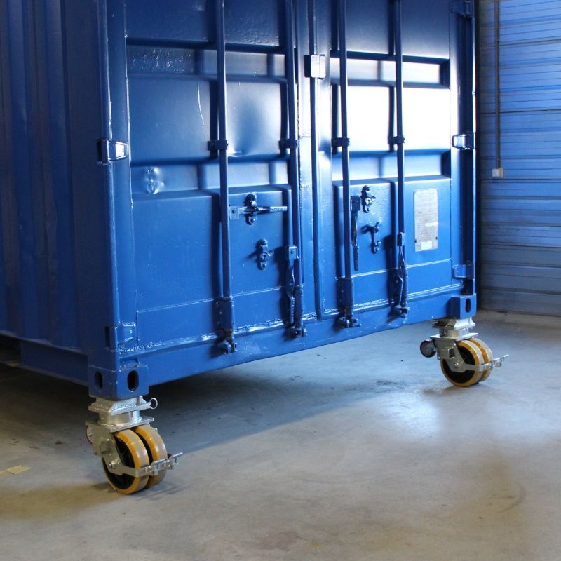 Wie transportiert man einen container ohne Kran?