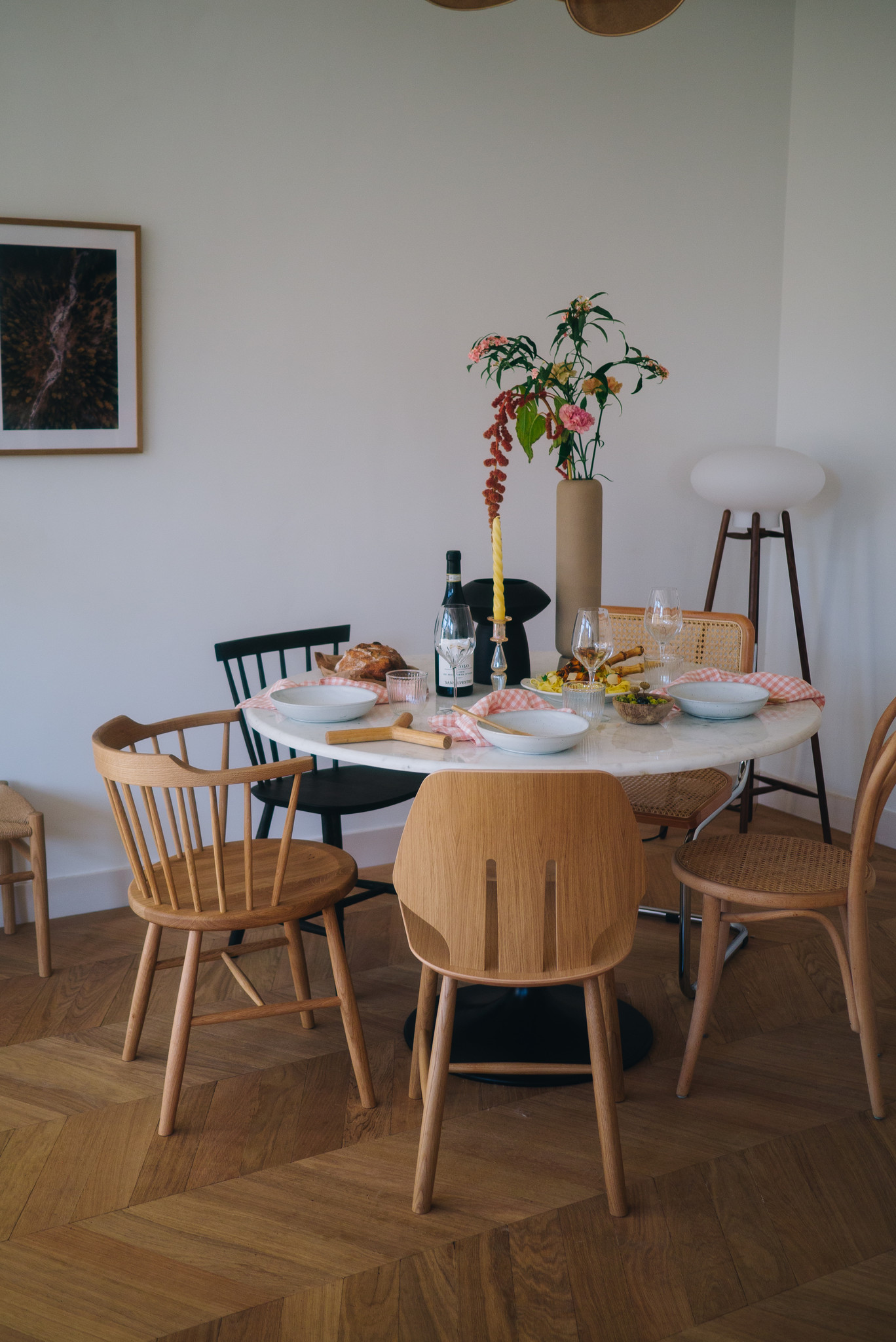 FDB Møbler Vloerlamp Walnoot