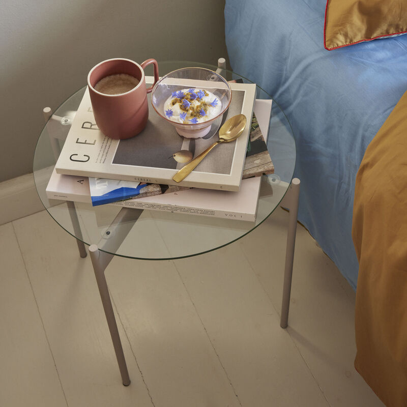 Hubsch Bijzettafel Glass Sand