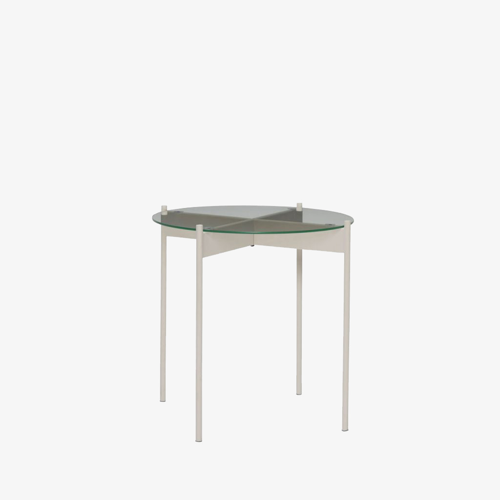 Hubsch Bijzettafel Glass Sand