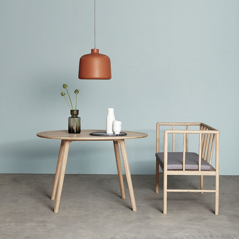 Hubsch Dining Table Oak Round 115 cm