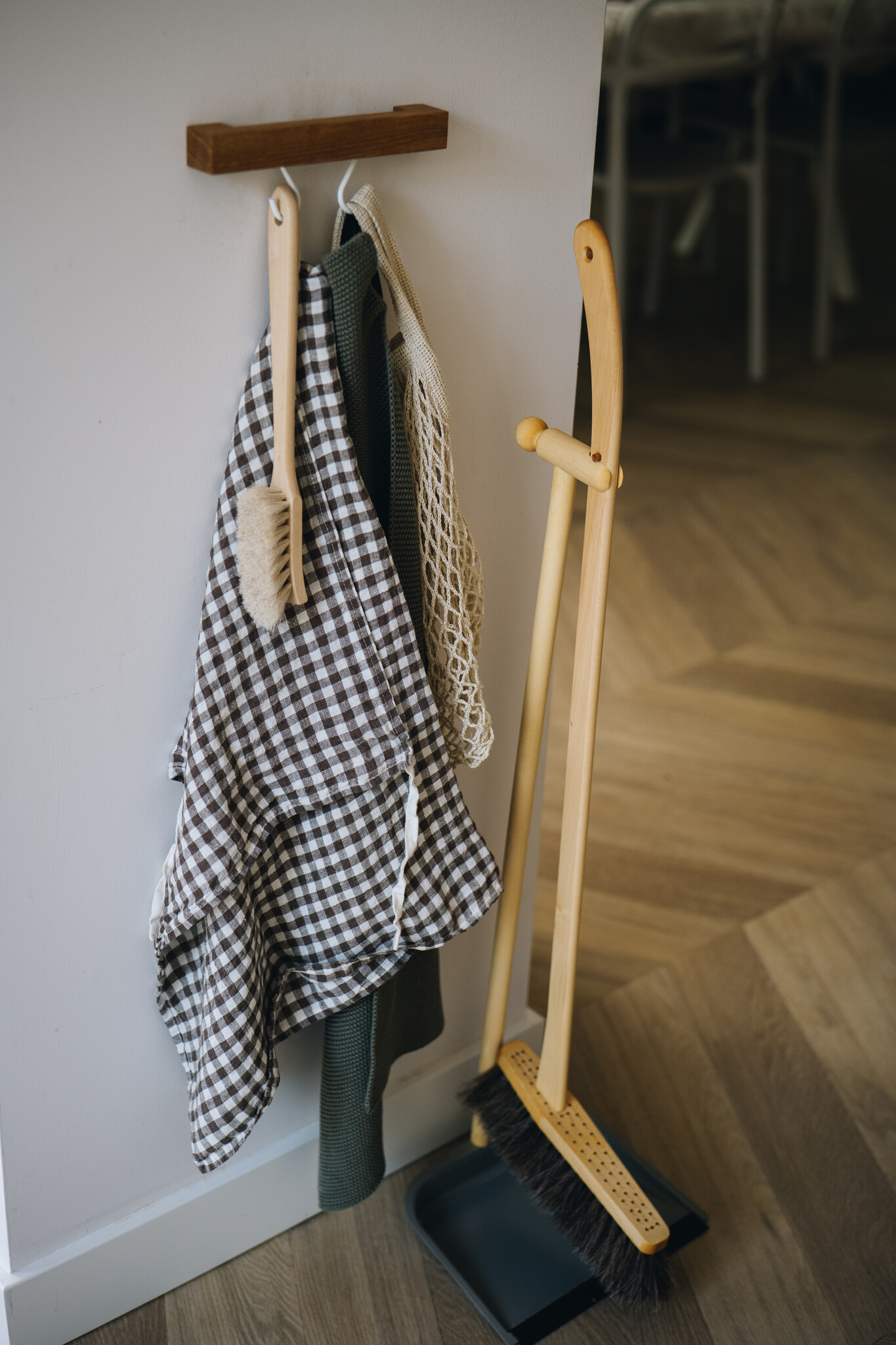 Linge Particulier Tea towel Linen Brown Gingham