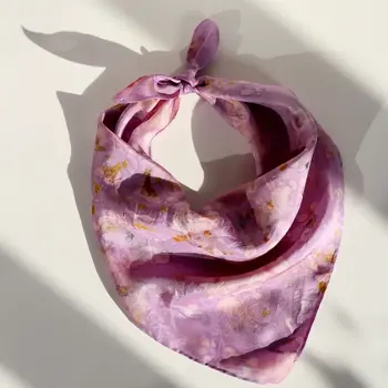 Marram Silk Scarf Plant Dyed Amethist