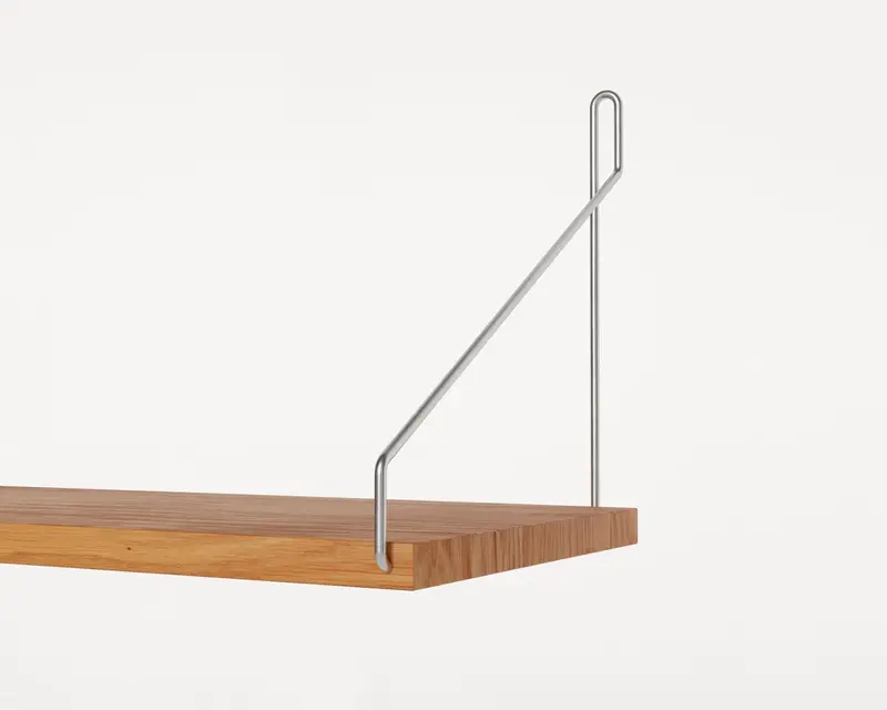 Frama Single Shelf Natural Oak/ Stainless Steel D20/W60