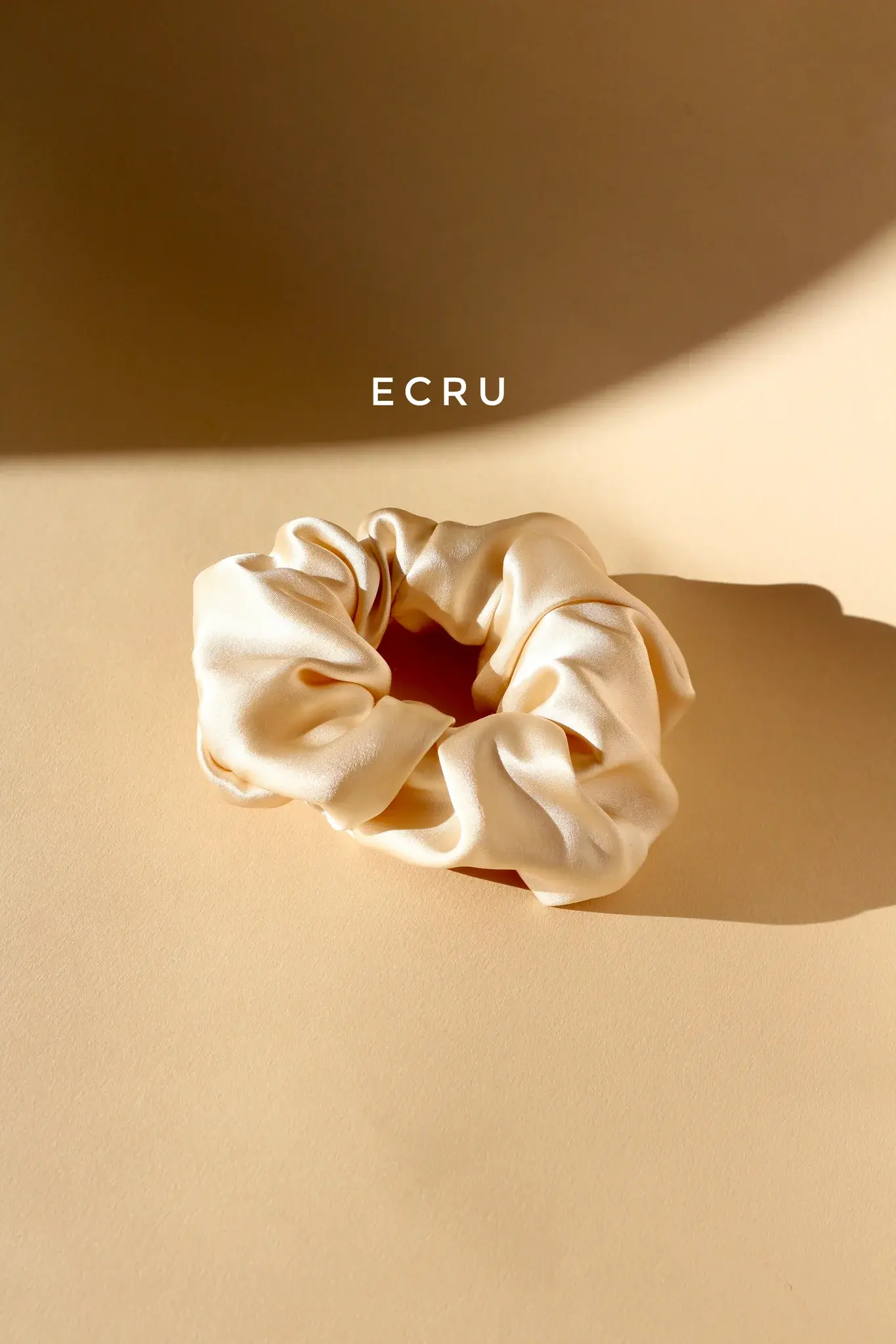 Marram Silk  Scrunchie Plant Dyed Large Ecru