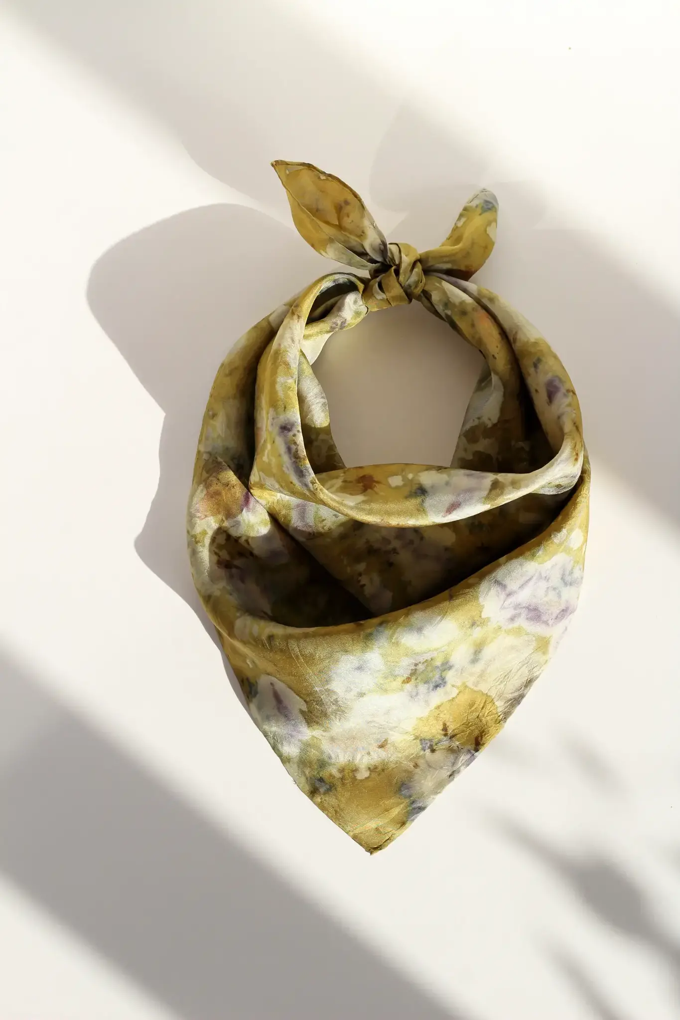 Marram Silk Scarf Plant Dyed Olive