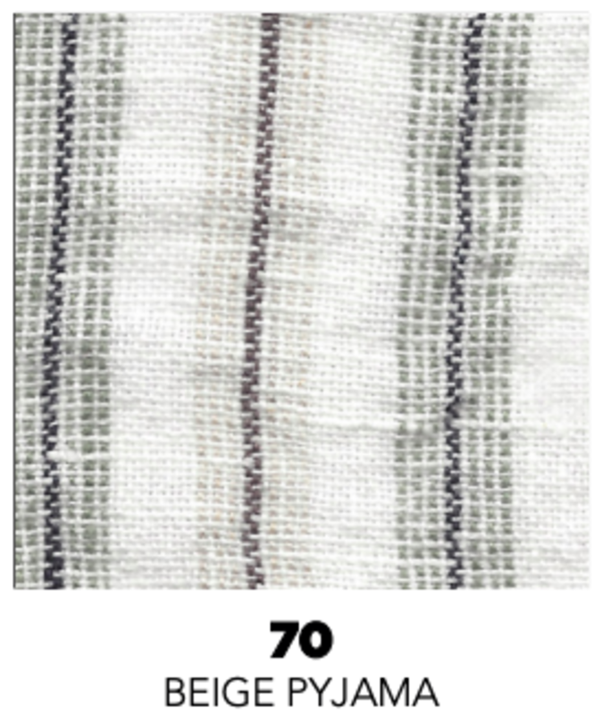 Linge Particulier Cushion Cover Linen Beige Pyjama Stripe  50x50