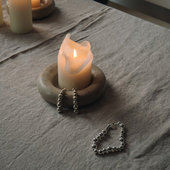 OYOY Candleholder Beige Marble Large