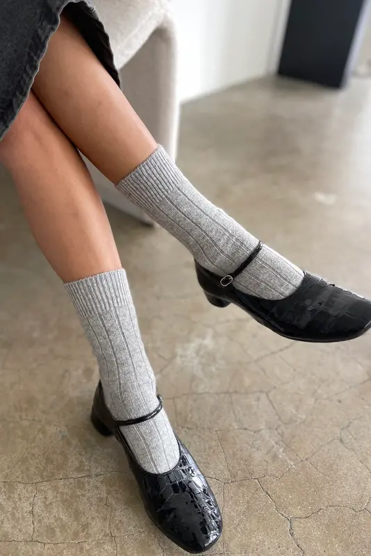 Le Bon Shoppe Classic Cashmere Socks Grey