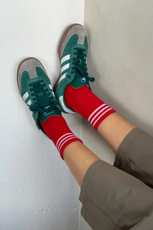 Le Bon Shoppe Girlfriend Socks Scarlet Red OS