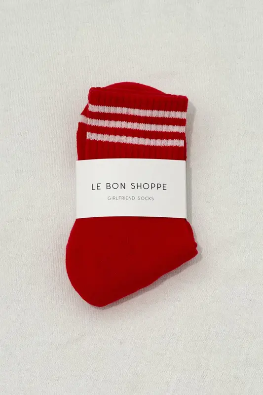 Le Bon Shoppe Girlfriend Socks Scarlet Red OS
