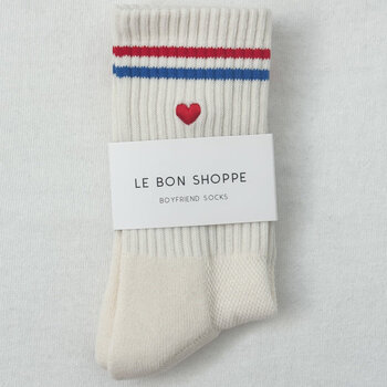 Le Bon Shoppe Boyfriend Socks Heart OS