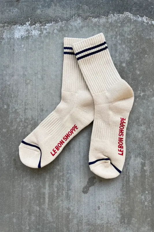 Le Bon Shoppe Boyfriend Socks Cashew  OS