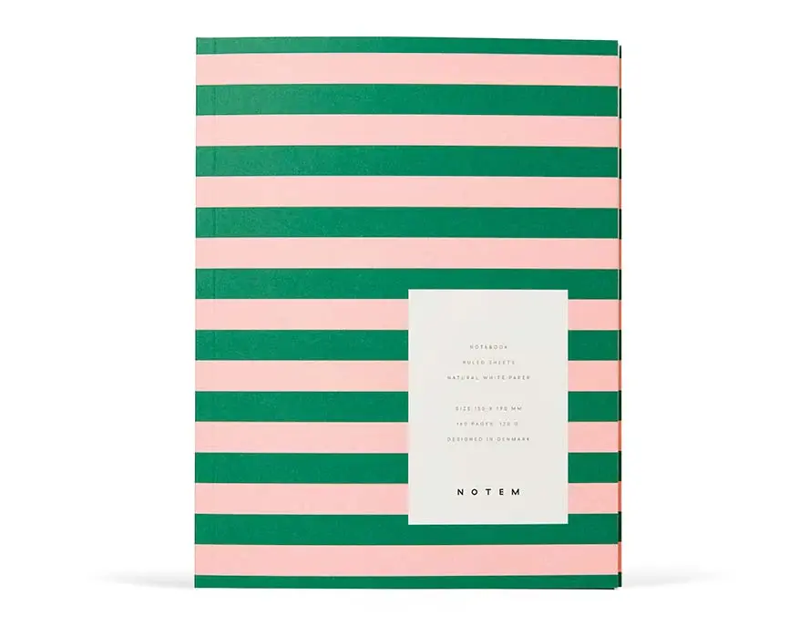 Notem Notebook Ruled Sheets Green rose