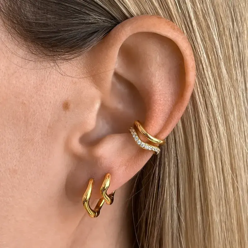 Brandlinger Earrings Gold Grenolble Large