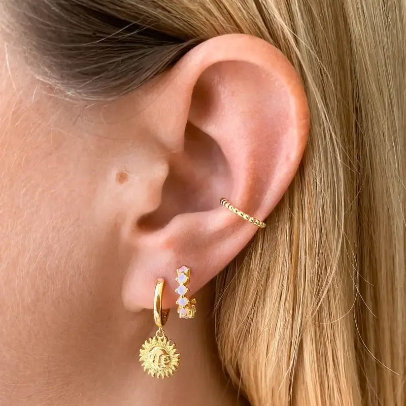 Brandlinger Earrings Gold Formentera