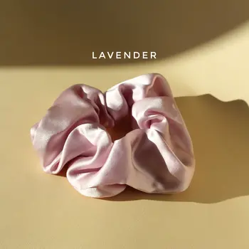 Marram Silk Scrunchie Plant Dyed Large Lavendel