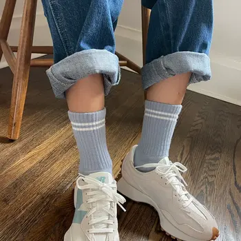Le Bon Shoppe Boyfriend Socks Blue Grey OS