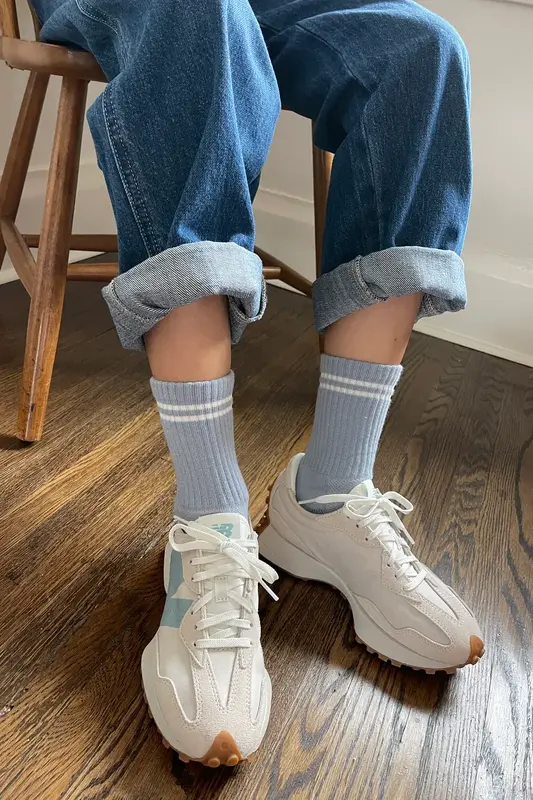 Le Bon Shoppe Boyfriend Socks Blue Grey OS