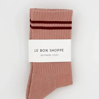Le Bon Shoppe Boyfriend Socks Vintage Pink OS