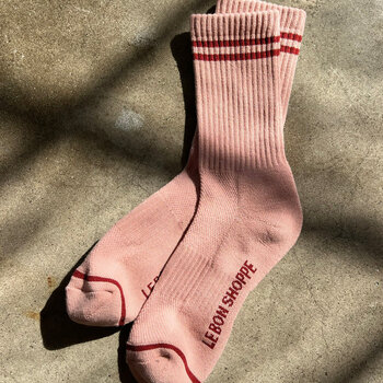 Le Bon Shoppe Boyfriend Socks Vintage Pink OS