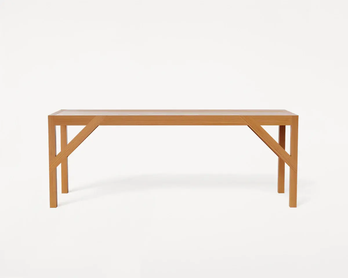 Frama Bracket Bench - Warm Brown Pine