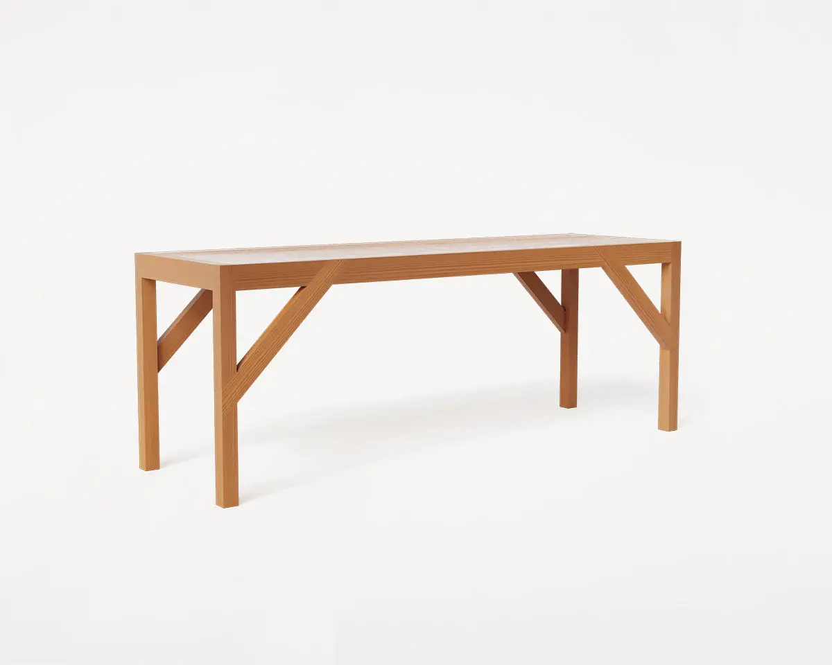 Frama Bracket Bench - Warm Brown Pine