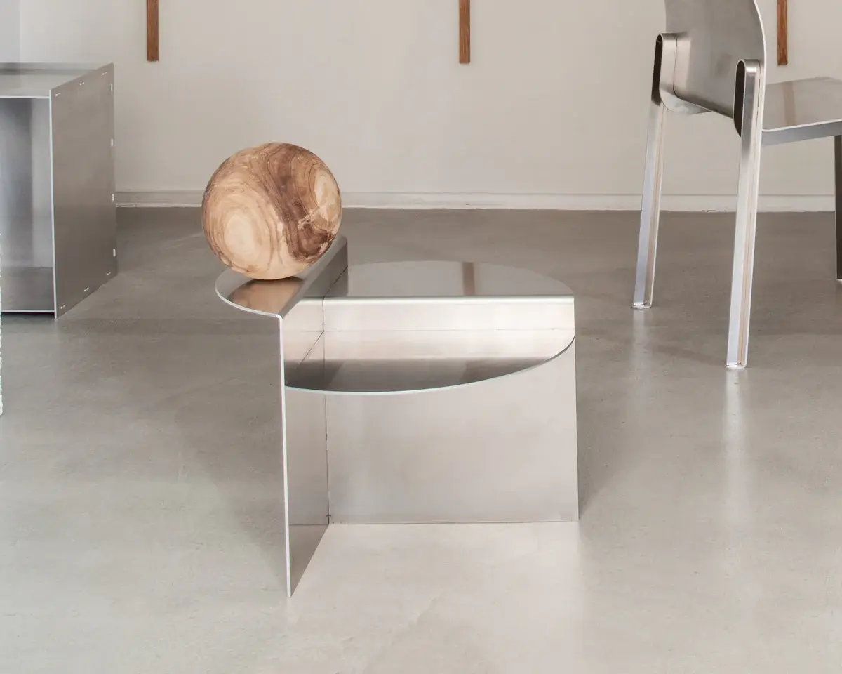 Rivet Side Table Aluminium